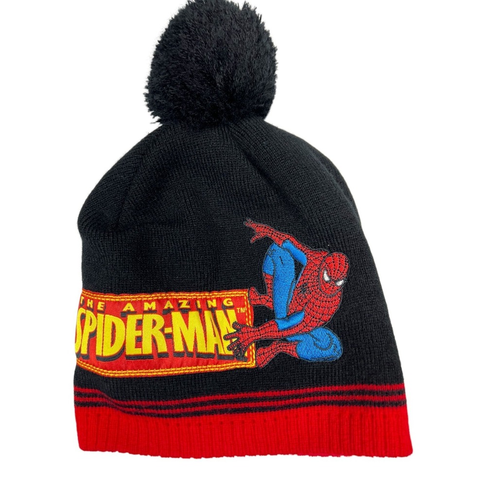 SpongeBob TMNT Spider-Man Boys Beanie Bundle Kids Winter Hats Character Warm - Picture 4 of 8